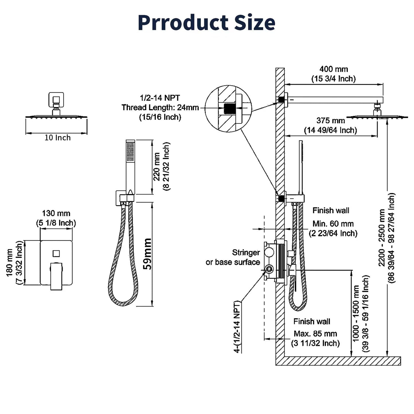 Metal Shower Faucets