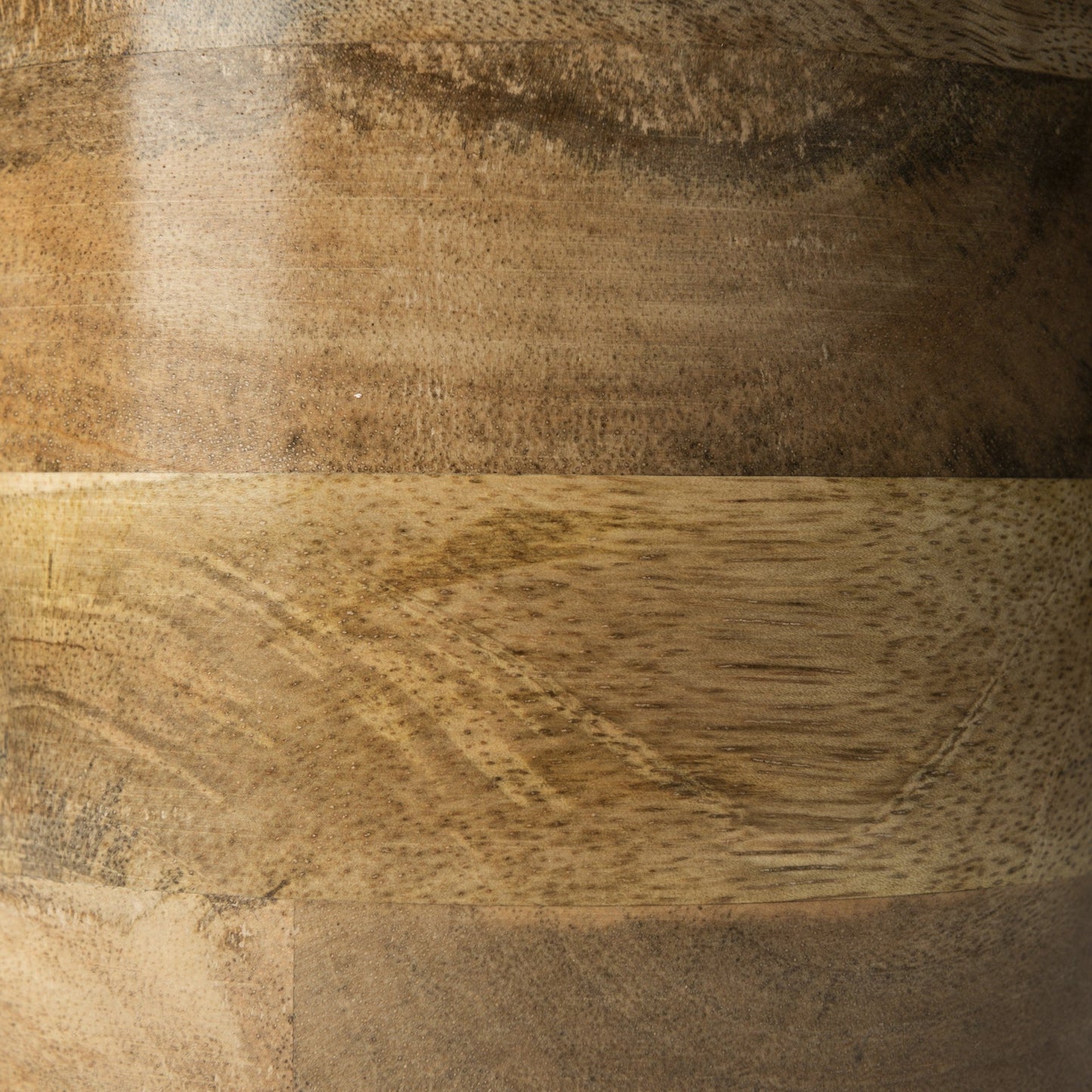 7" Brown Cylinder Solid Wood