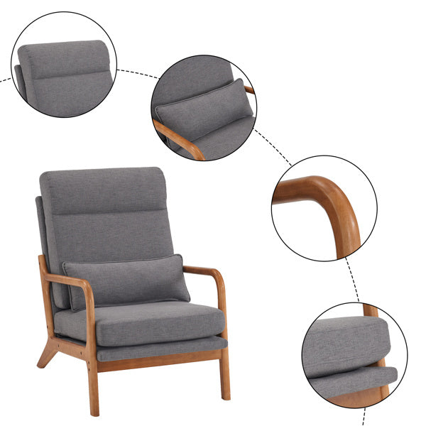 LuneluX_Home β Scandinavian Lounge Chair (Dark Gray)