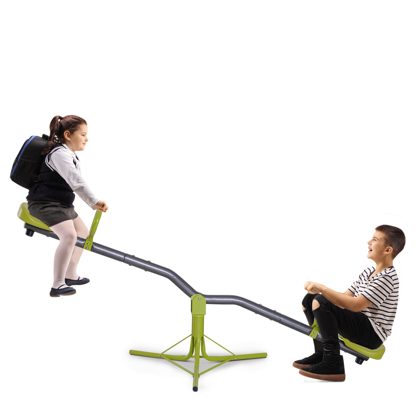 HOMCOM Kids Spinning Seesaw Playground Equipment 360° Rotation