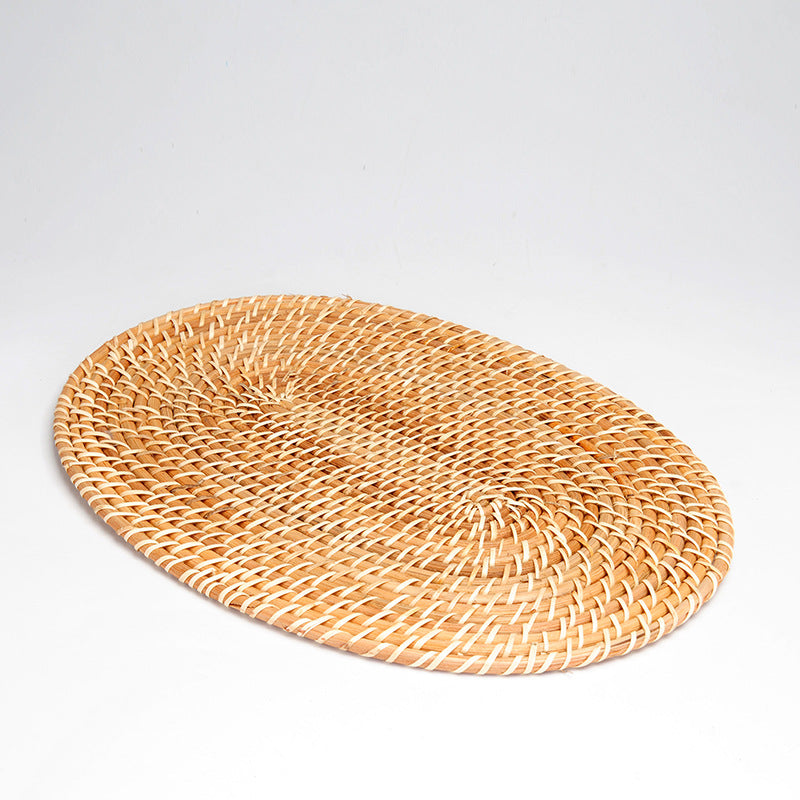 Eco-Friendly Handmade Rattan Placemat Coasters – Sustainable, Stylish Tableware”
