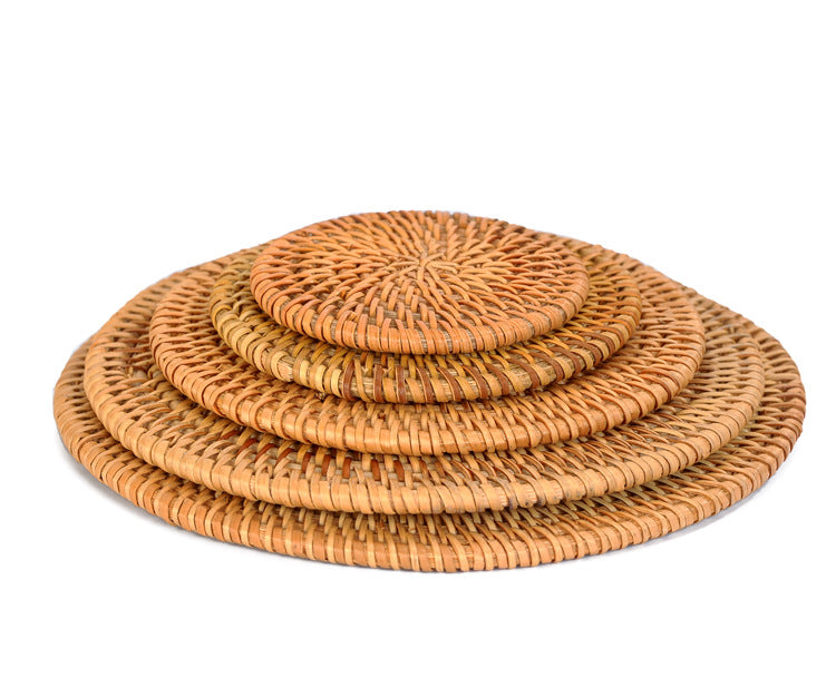 Eco-Friendly Handmade Rattan Placemat Coasters – Sustainable, Stylish Tableware”