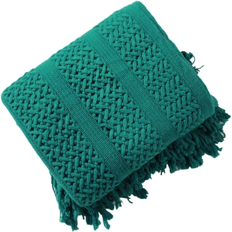 Super Soft Textured Knitted Throw Blanket - Decorative & Cozy