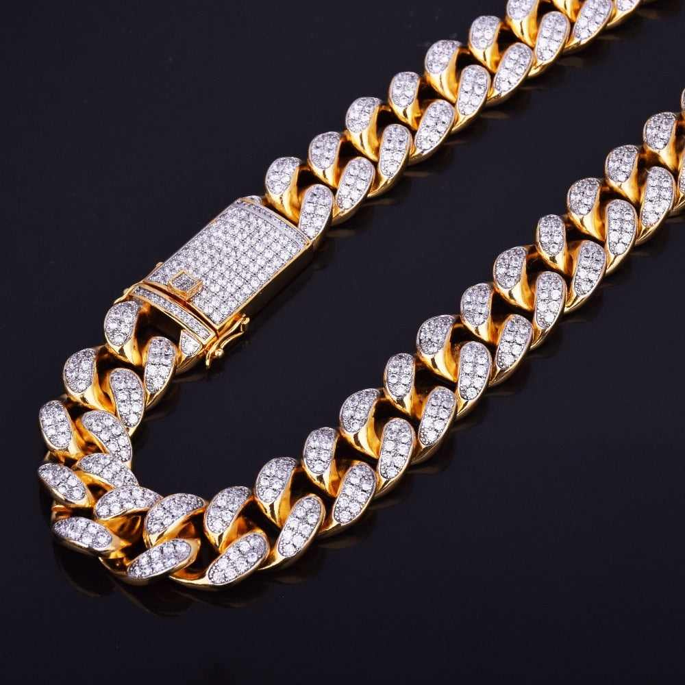 Men's Heavy Zircon Cuban Link Chain