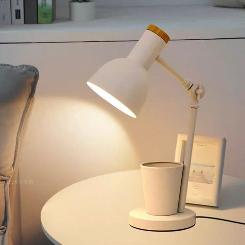 Modern Metal Desk Lamp with Pen Holder