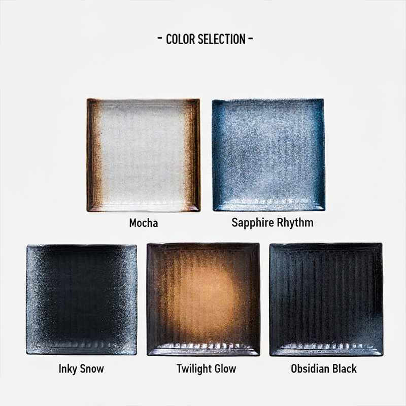 Textured Square Presentation Plate — Modern Fine Dining Statement