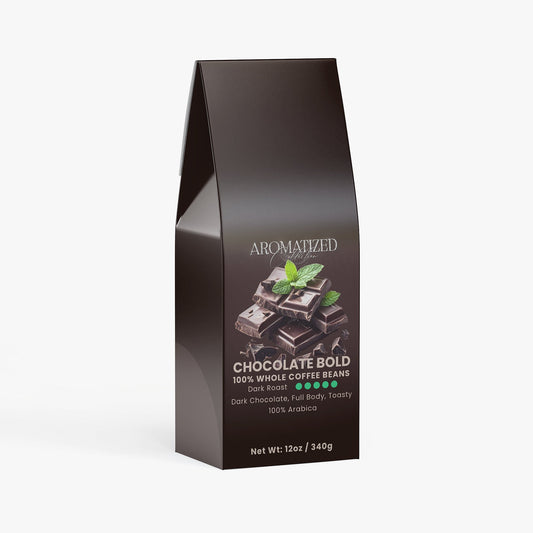 Chocolate Bold Coffee (Dark Roast) Dark Chocolate, Full Body, Toasty