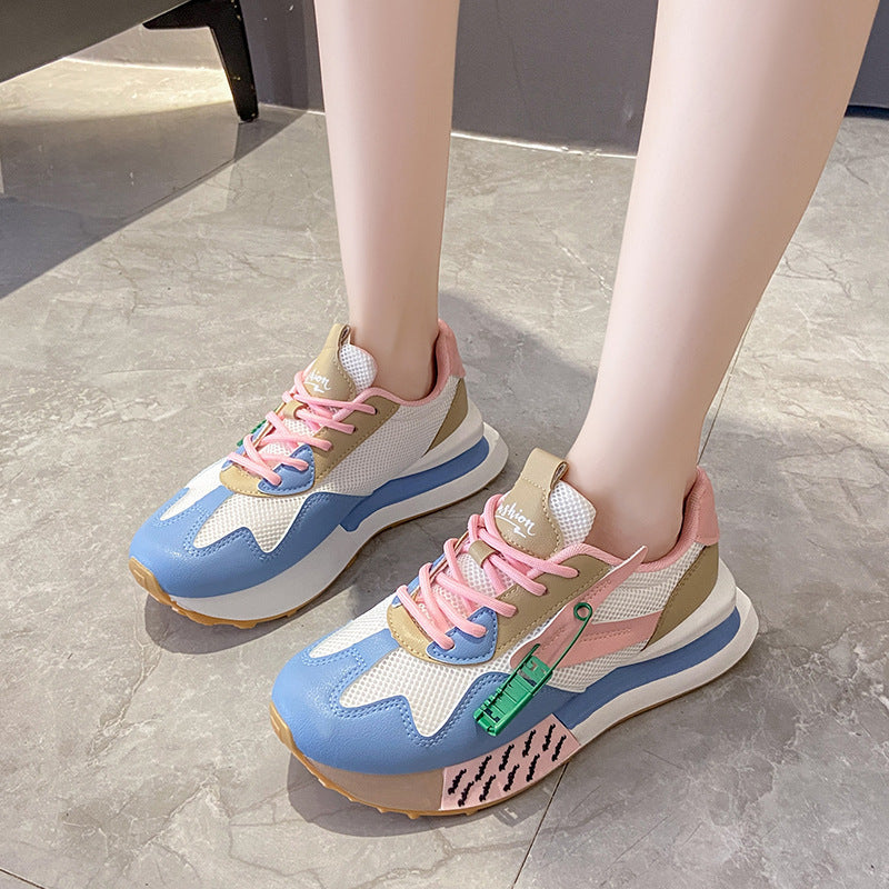 Daddy Breathable Summer Genuine Leather Thick Bottom Women's Clothing