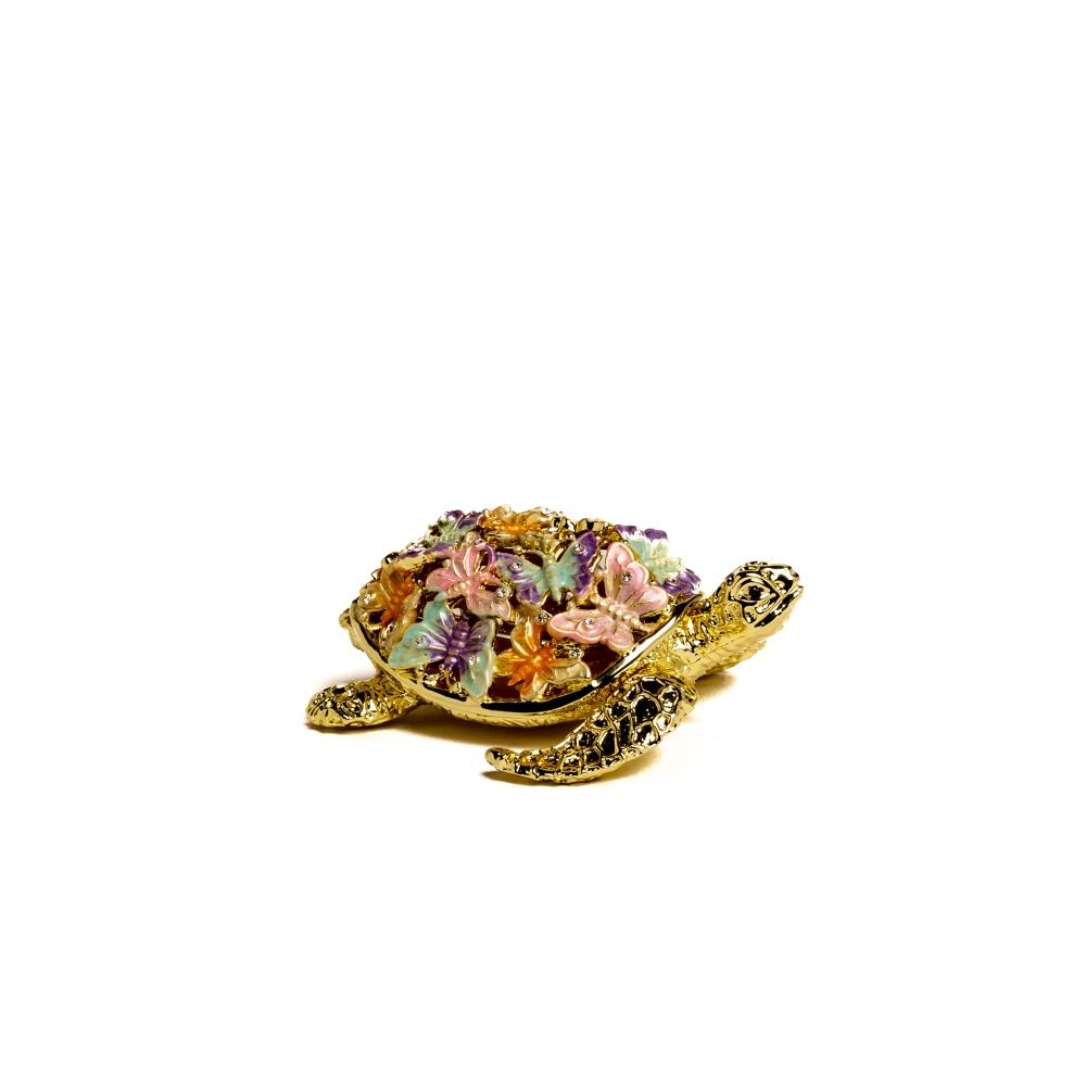 Golden Turtle Decorated with butterflies