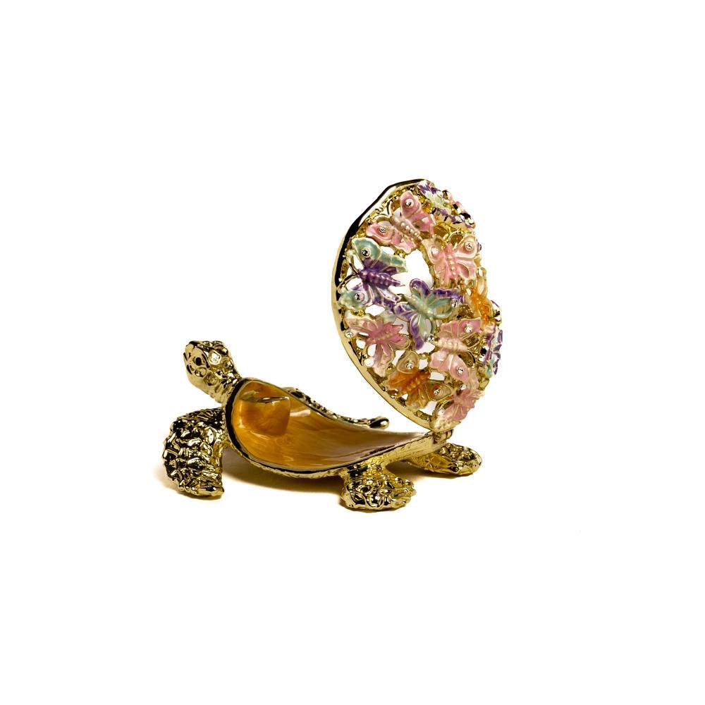 Golden Turtle Decorated with butterflies
