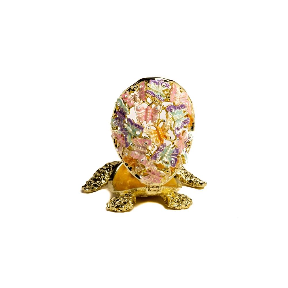 Golden Turtle Decorated with butterflies