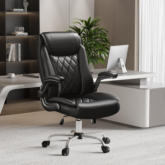 Executive Office Chair, Ergonomic High Back with Adjustable Flip-Up