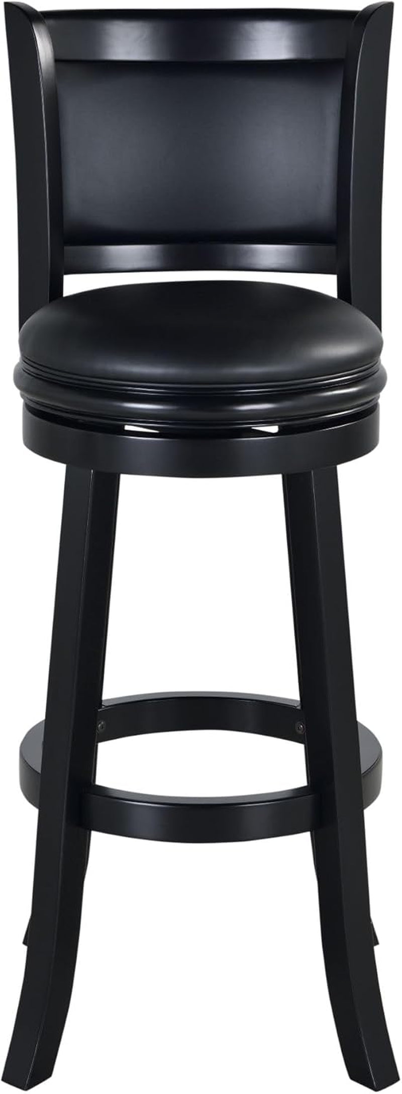 Augusta Extra Tall Swivel Bar Stool, 34-Inch, Black