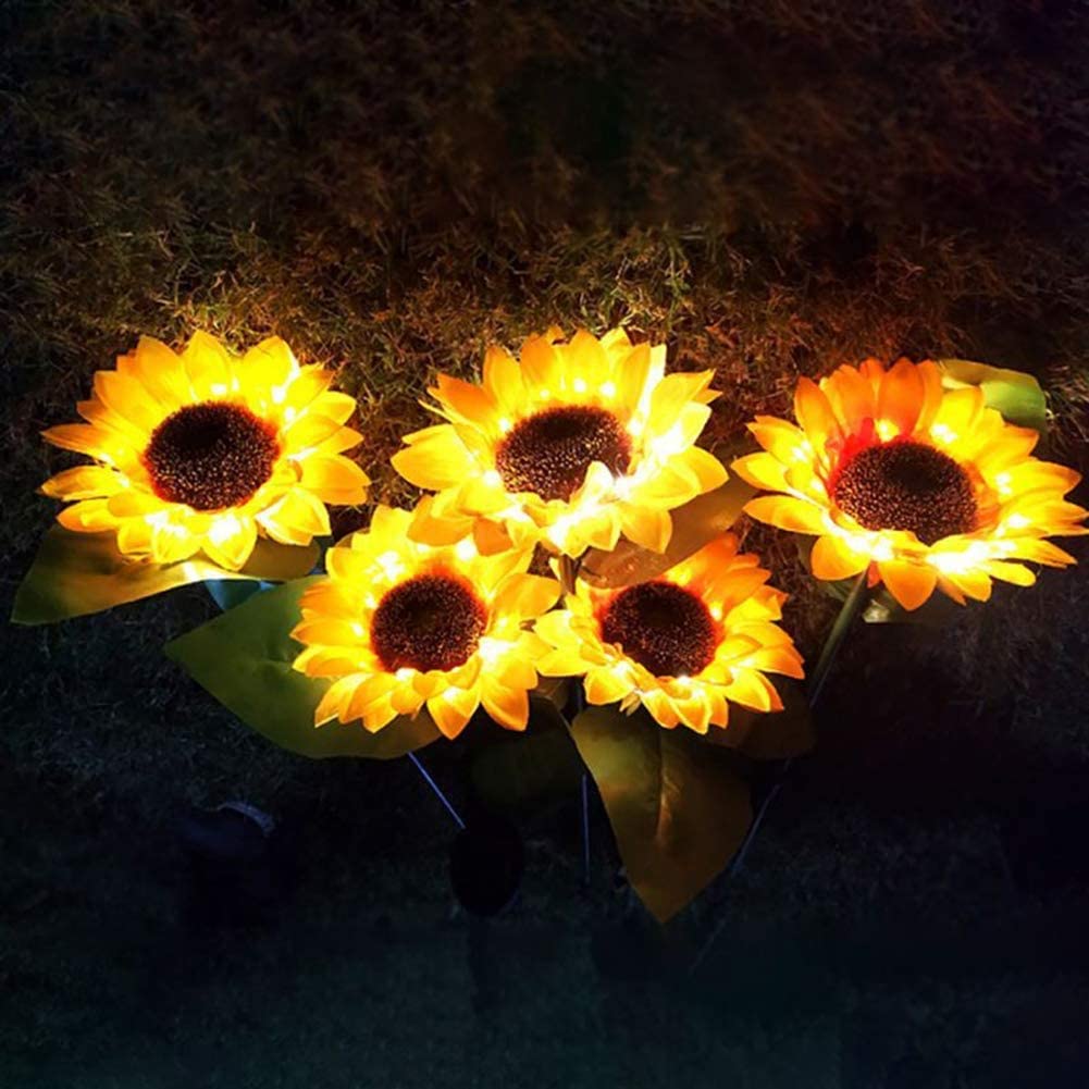 2/4/6 PCS Solar Sunflower Lights LED Waterproof Landscape Outdoor