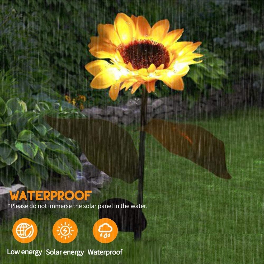 2/4/6 PCS Solar Sunflower Lights LED Waterproof Landscape Outdoor