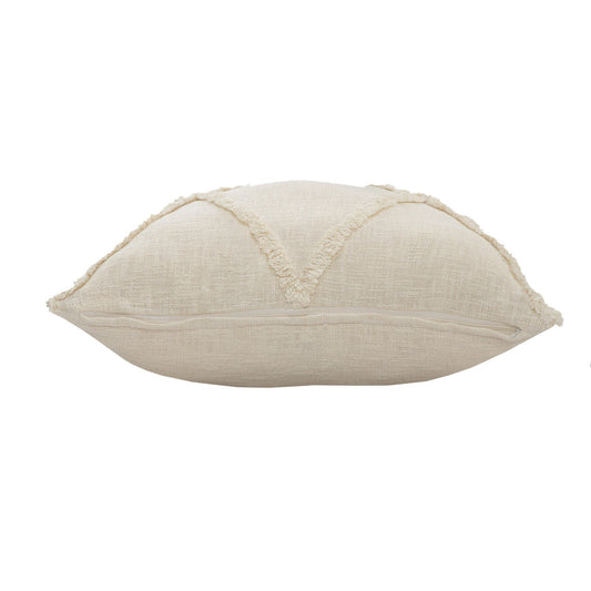 20" Taupe Cotton Throw Pillow