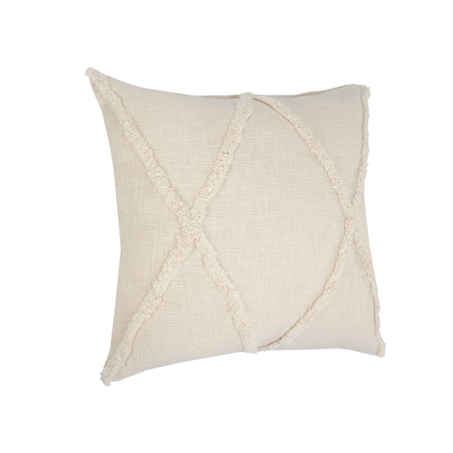 20" Taupe Cotton Throw Pillow