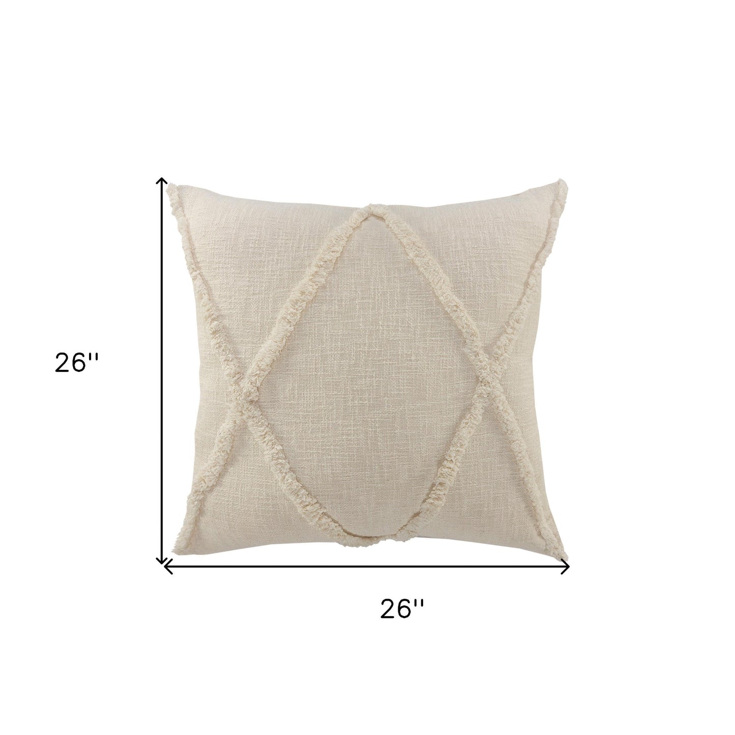 20" Taupe Cotton Throw Pillow