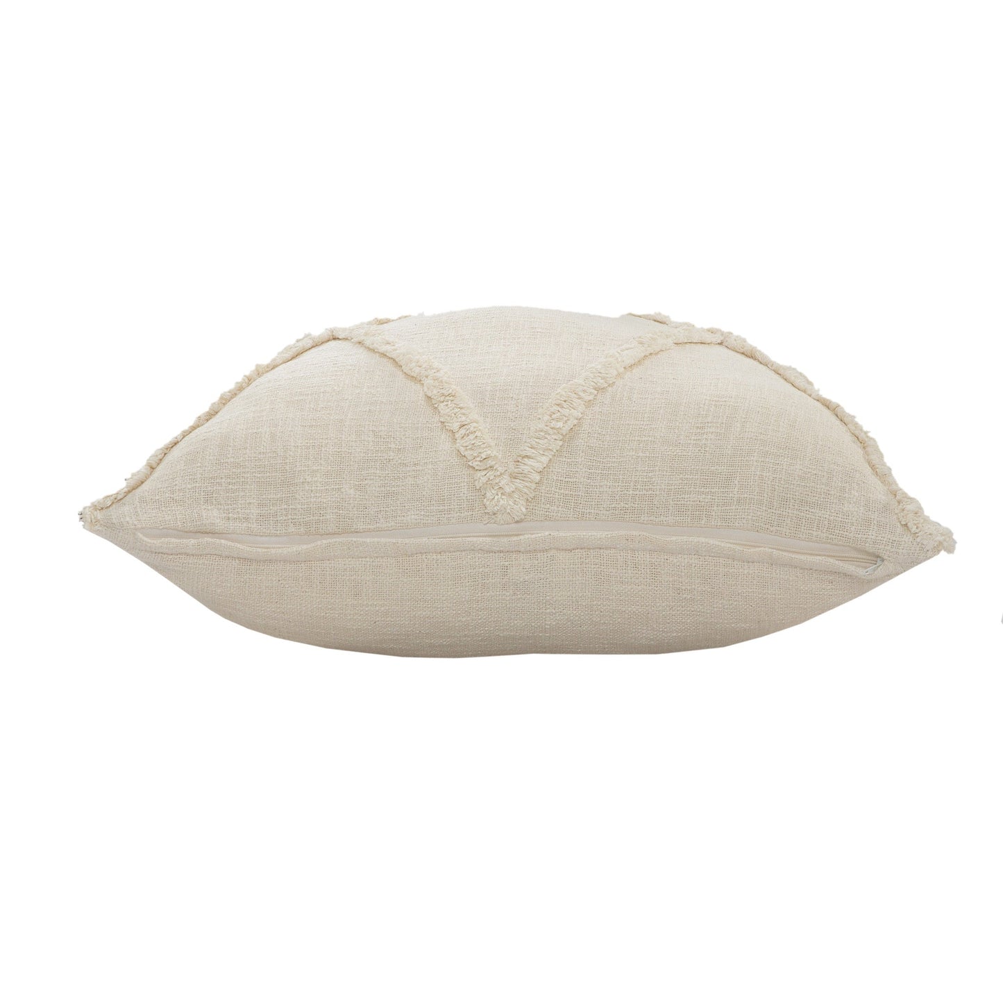 20" Taupe Cotton Throw Pillow