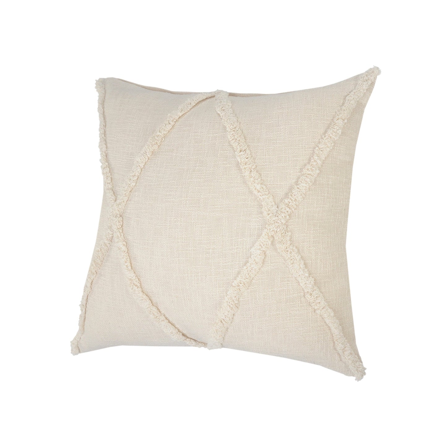20" Taupe Cotton Throw Pillow