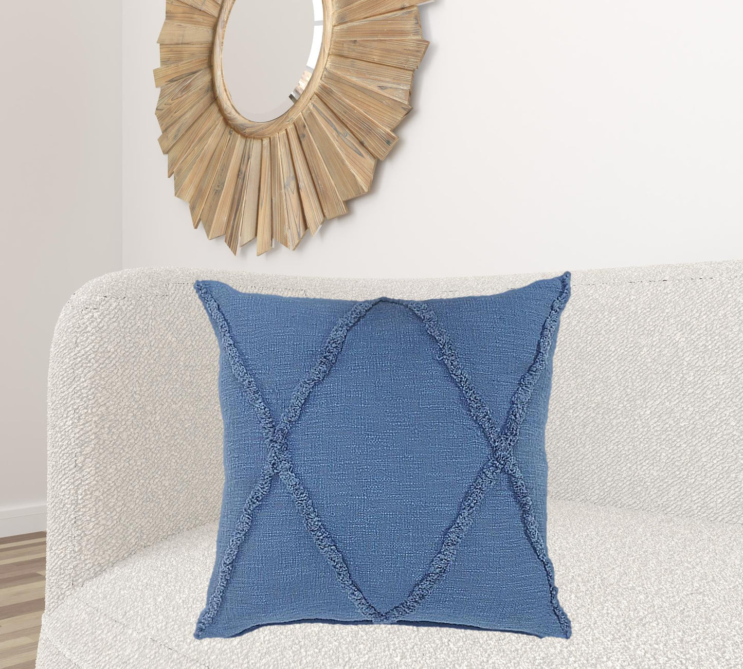 20" Taupe Cotton Throw Pillow