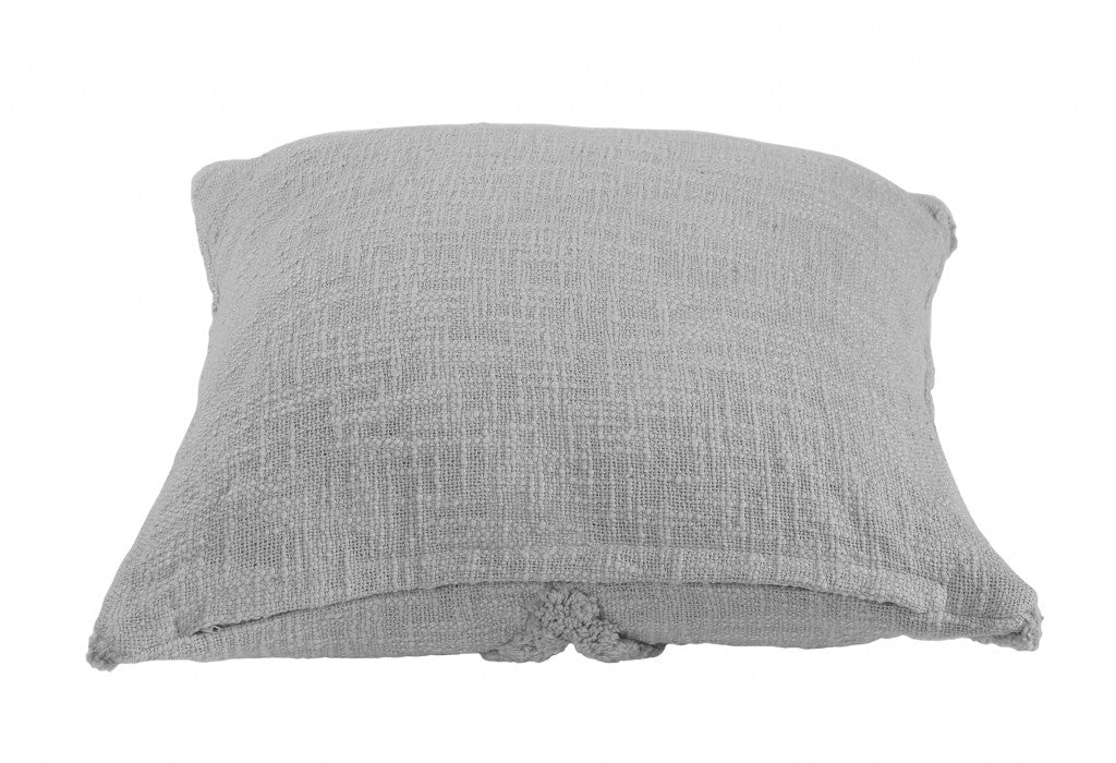 20" Taupe Cotton Throw Pillow