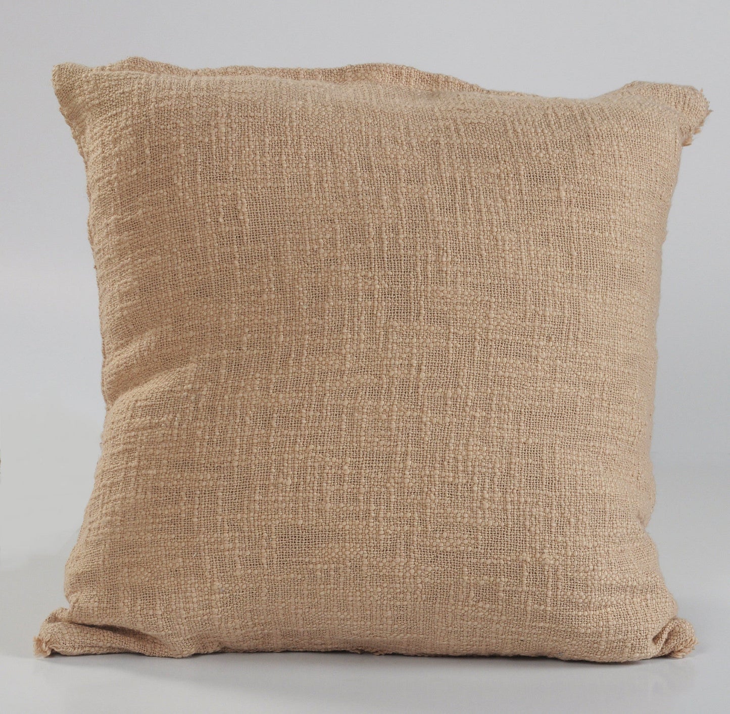 20" Taupe Cotton Throw Pillow