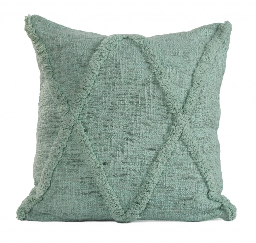 20" Taupe Cotton Throw Pillow