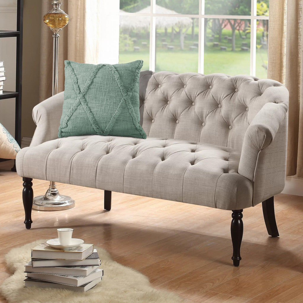 20" Taupe Cotton Throw Pillow