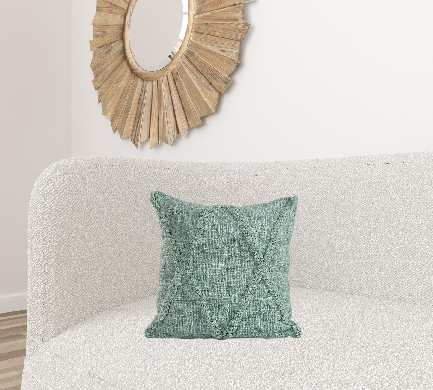 20" Taupe Cotton Throw Pillow