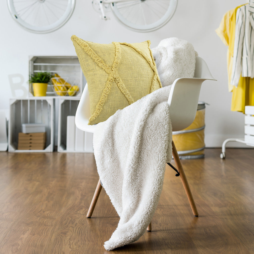 20" Taupe Cotton Throw Pillow