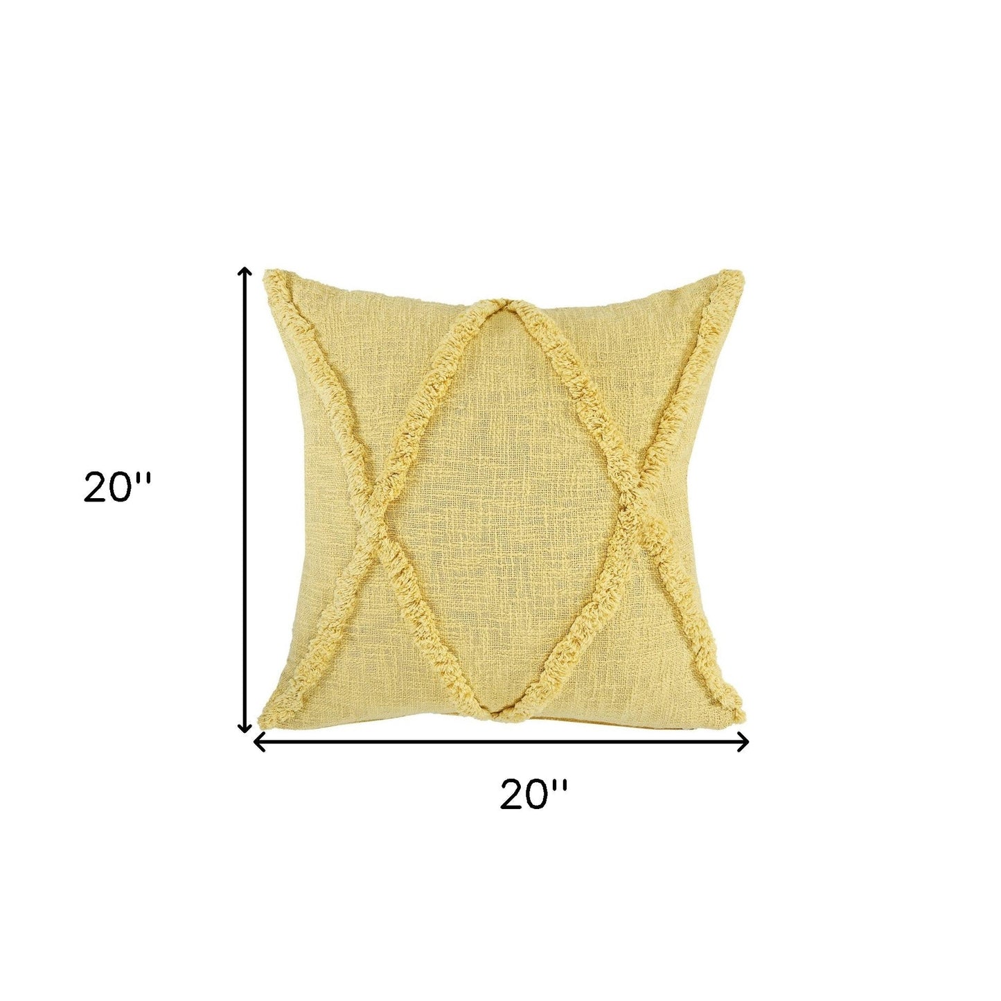 20" Taupe Cotton Throw Pillow