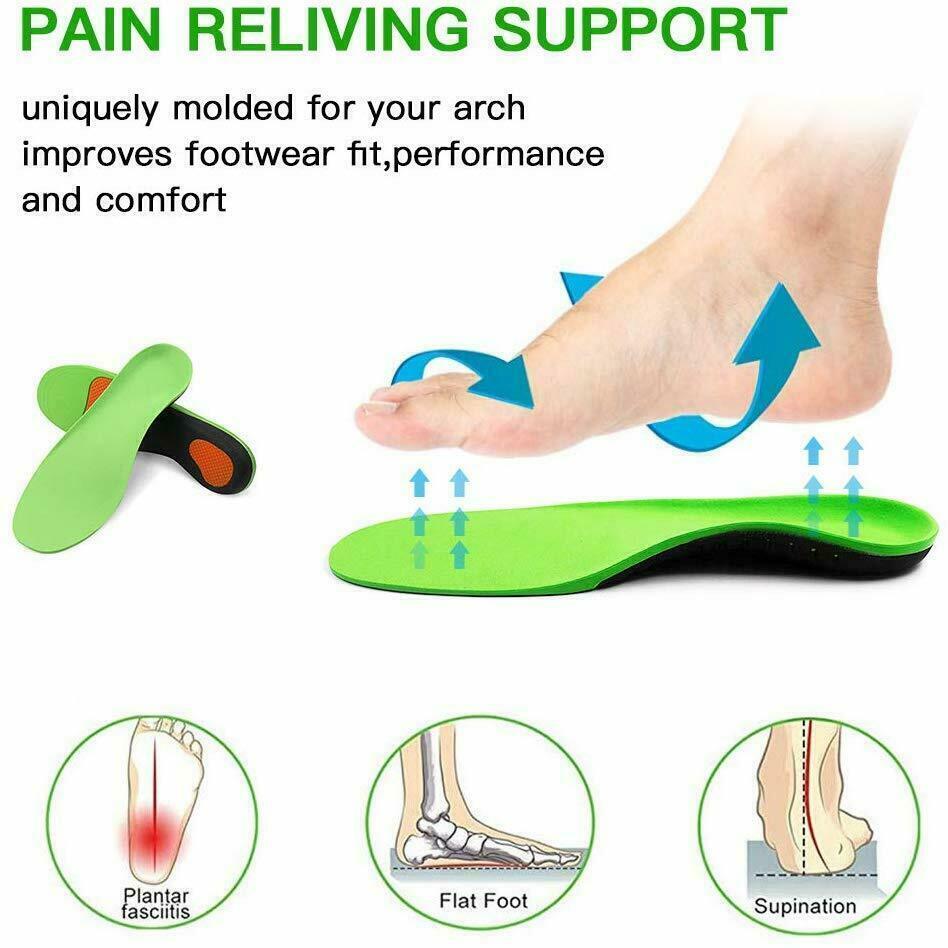 Orthotic Shoe Insoles Inserts Flat Feet High Arch Support For Plantar