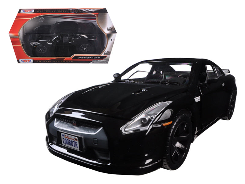 2008 Nissan GTR R35 Glossy Black 1/24 Diecast Model Car by Motormax