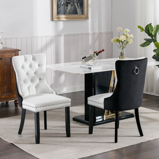 LuneluX_Home – Royal Banquet Chairs (Tufted Velvet, 2 pcs)