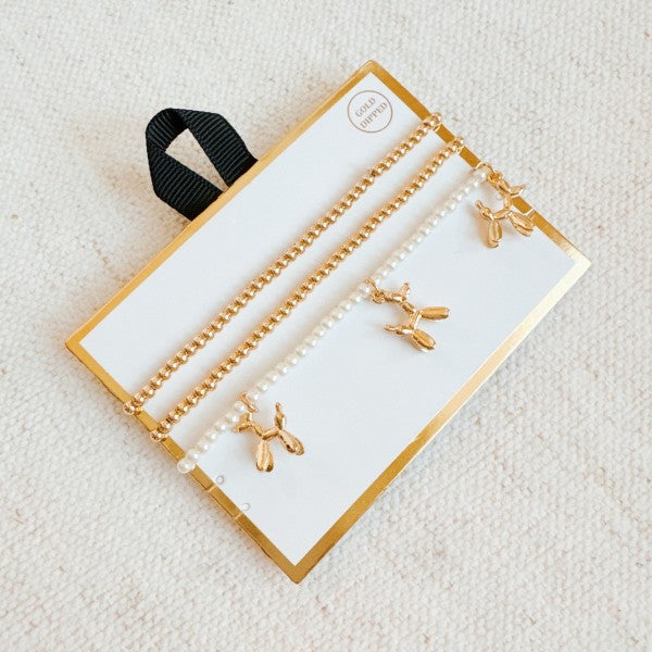 Balloon Puppy Stretch Bracelet Set Of 3