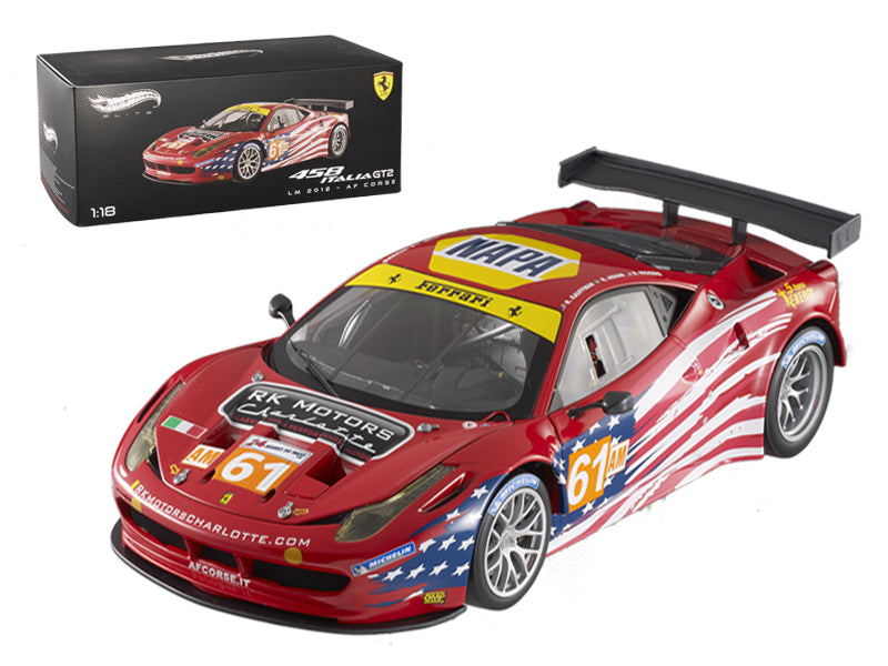 Elite Ferrari 458 Italia GT2 #61 LM 2012 AF Corse 1/18 Diecast Car