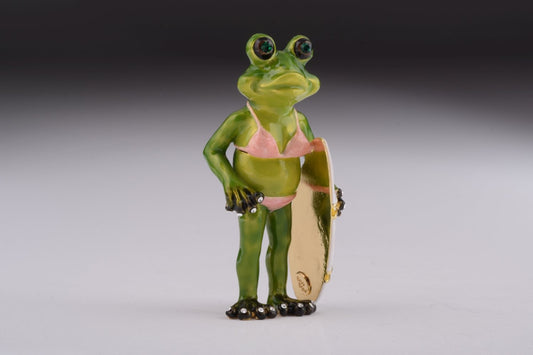 Frog Holding a Surfboard
