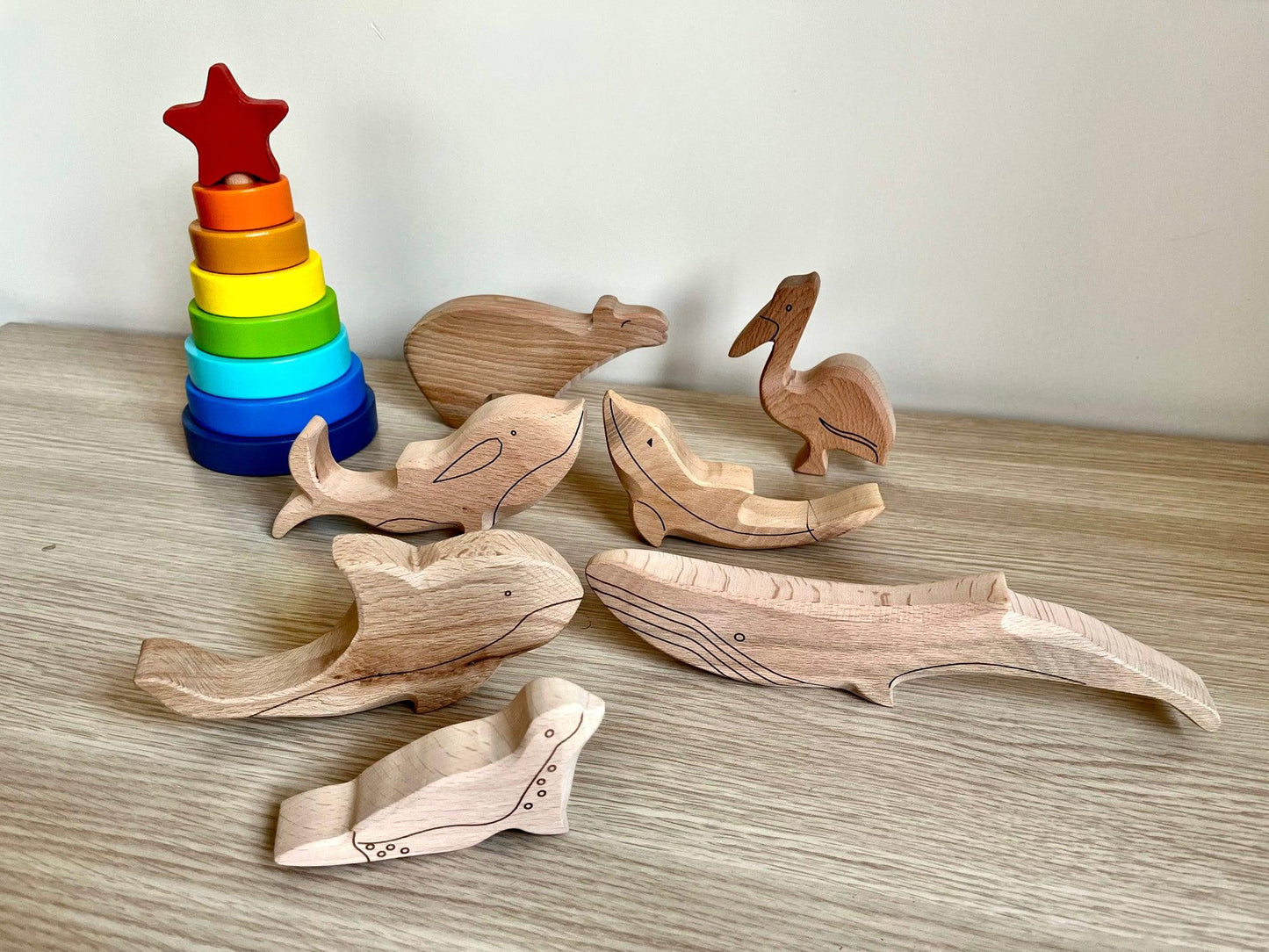 Wooden Ocean Animals Set