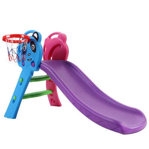 Keezi Kids Slide Set Basketball Hoop Indoor Outdoor Playground Toys