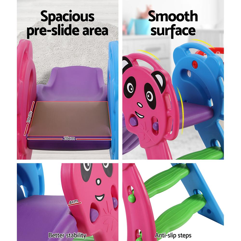 Keezi Kids Slide Set Basketball Hoop Indoor Outdoor Playground Toys