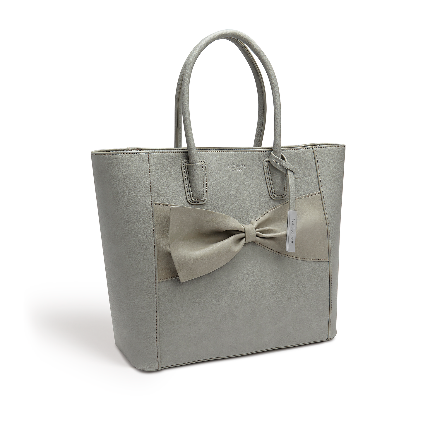Eufala Bow Grey Vegan Tote Bag