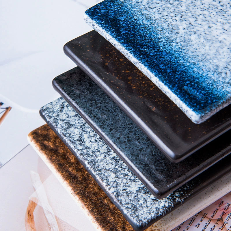 Modern Rectangular Sushi Plate｜High-Fired Ceramic Sushi Serving Plate