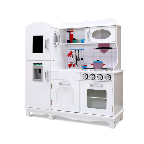 Keezi Kids Kitchen Play Set Wooden Pretend Toys Cooking Children