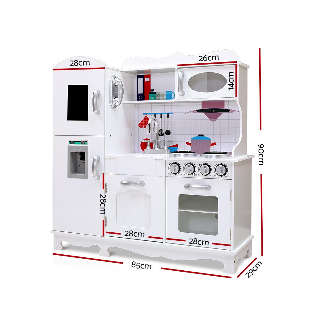 Keezi Kids Kitchen Play Set Wooden Pretend Toys Cooking Children