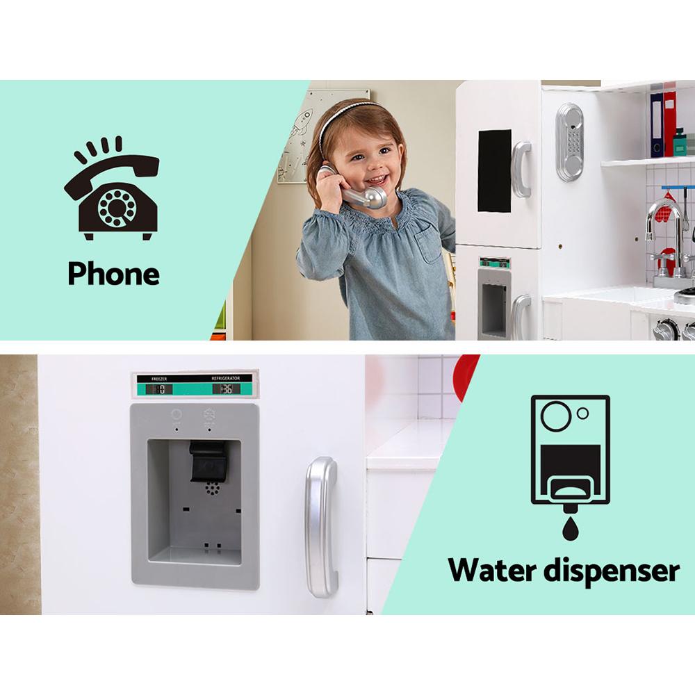 Keezi Kids Kitchen Play Set Wooden Pretend Toys Cooking Children