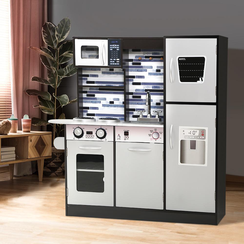 Keezi Kids Kitchen Play Set Wooden Pretend Toys Cooking Children Oven