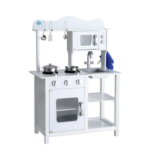 Keezi Kids Kitchen Play Set Wooden Pretend Toys Cooking Children