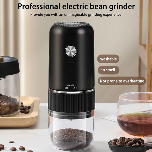 Portable Electric Coffee Grinder Adjustable Grinding Thickness Ceramic