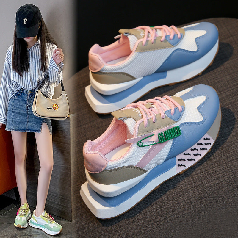 Daddy Breathable Summer Genuine Leather Thick Bottom Women's Clothing